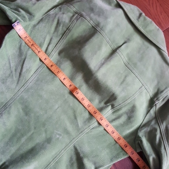 CARVILLE Green leather blazer/jacket - Picture 6 of 8